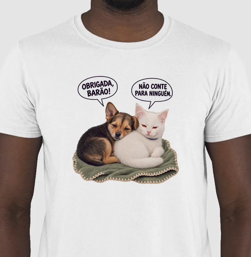 Camiseta com a estampa Amora e Barão Bebês