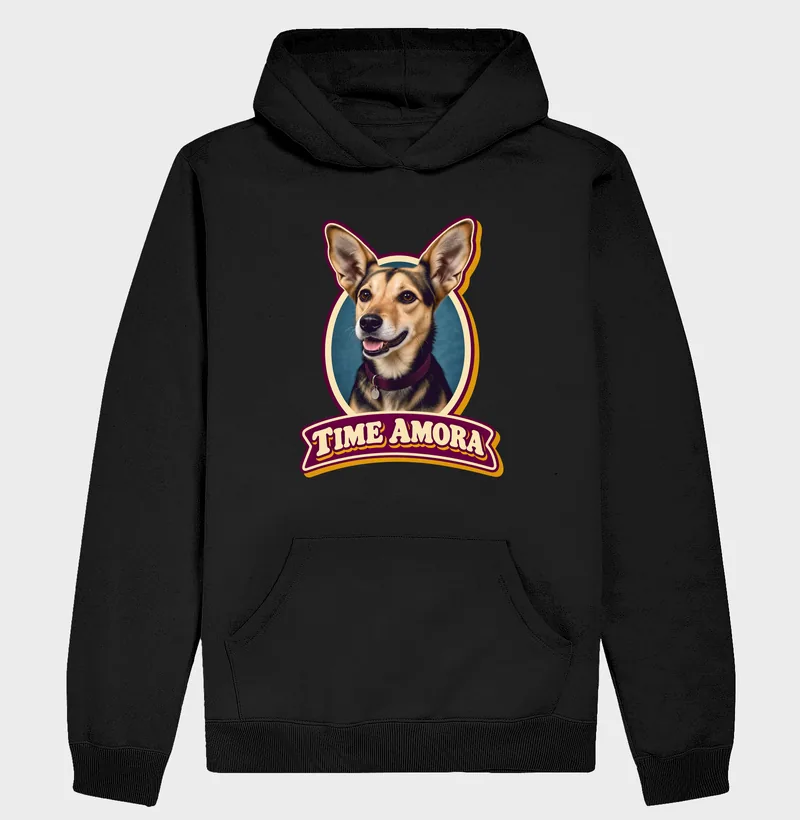 Moletom com capuz com a estampa Time Amora