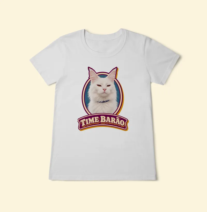 Baby look Classic com a estampa Time Barão