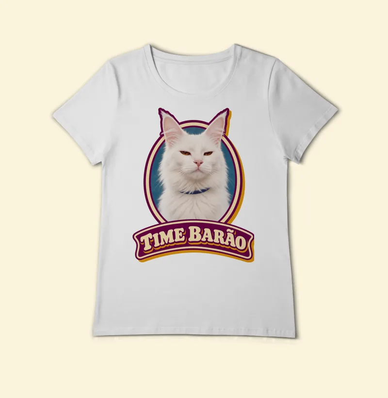 Baby look Pima com a estampa Time Barão