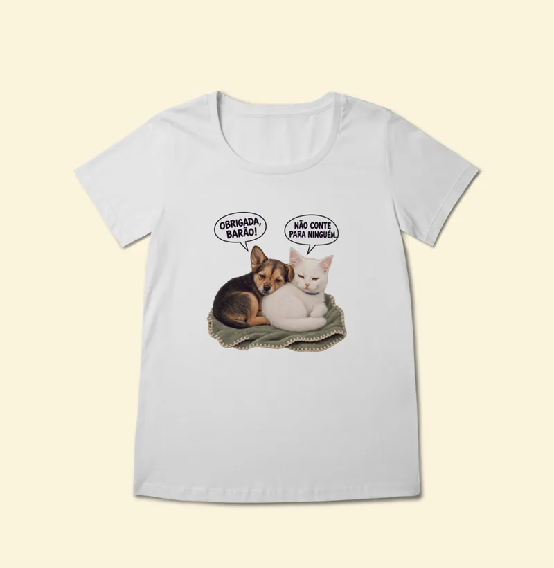 Baby look Prime com a estampa Amora e Barão Bebês