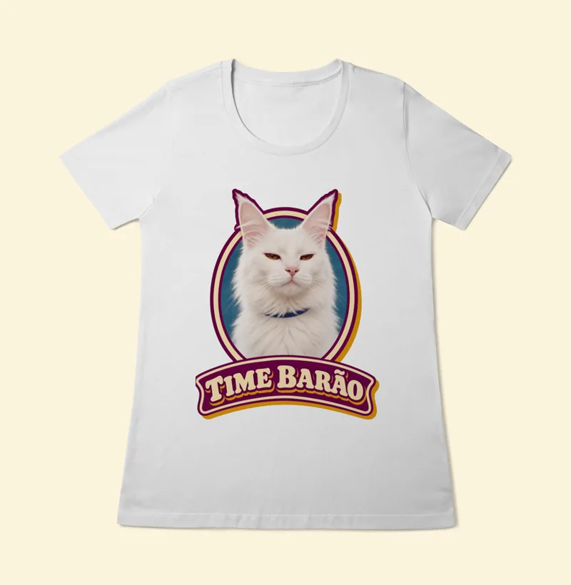 Baby look Quality com a estampa Time Barão