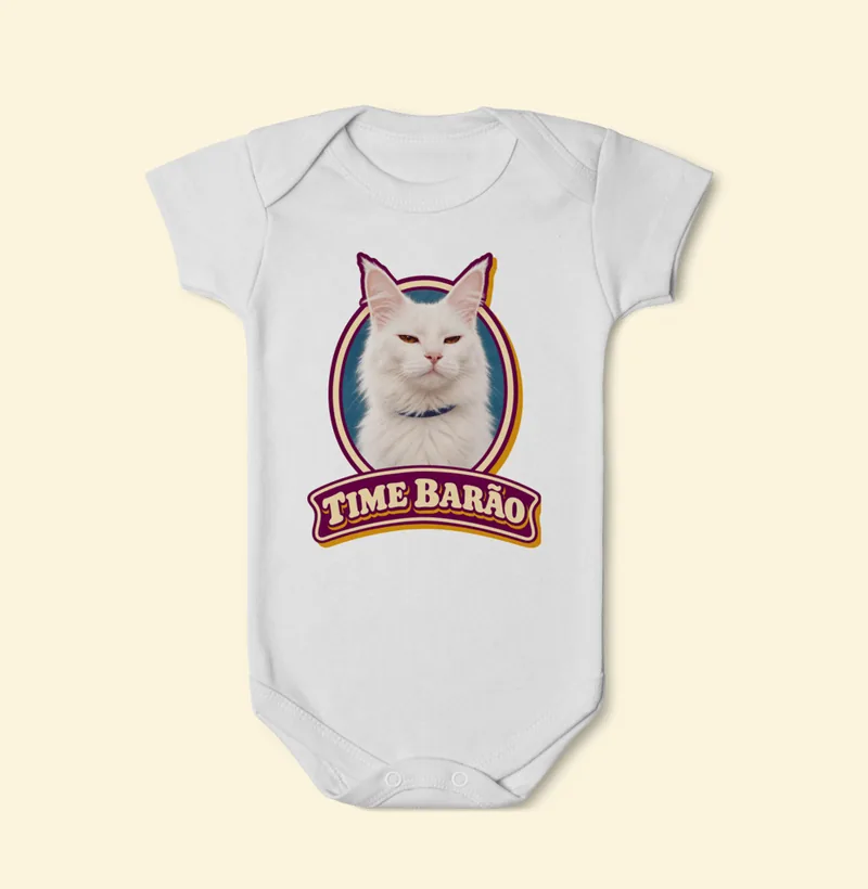 Body de bebê com a estampa Time Barão