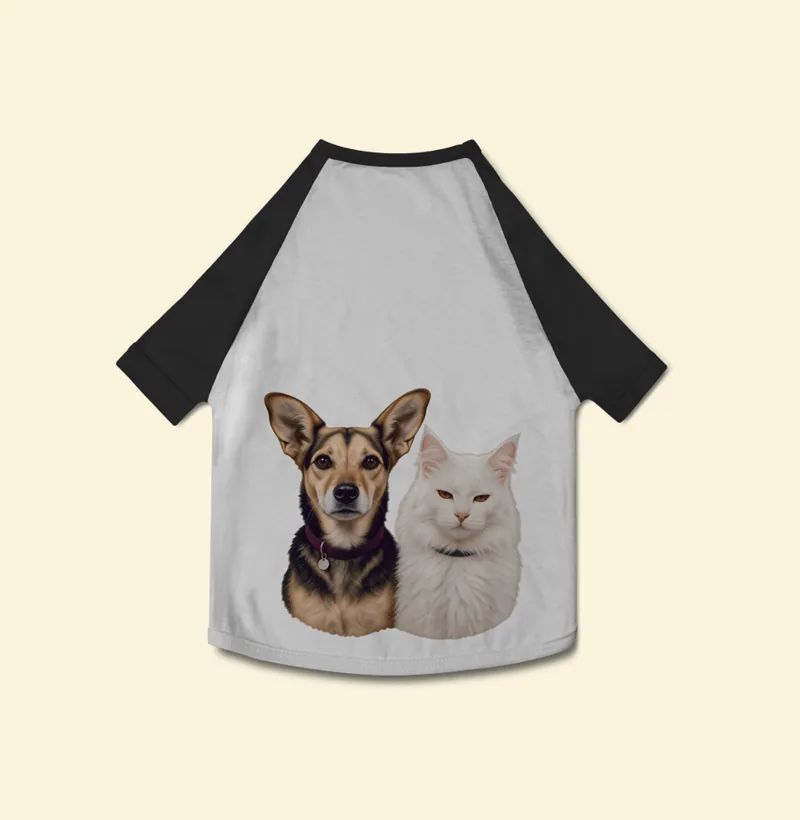 Camisa pet com a estampa Amora e Barão