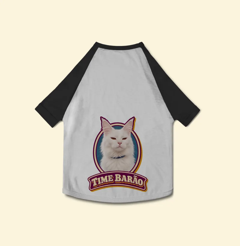 Camisa pet com a estampa Time Barão