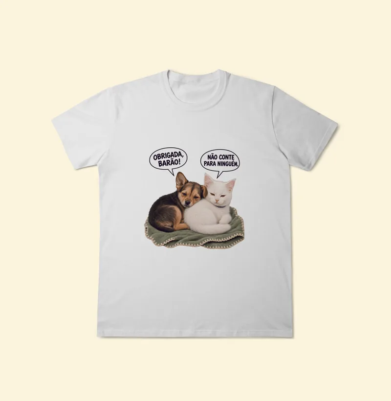 Camiseta Classic com a estampa Amora e Barão Bebês