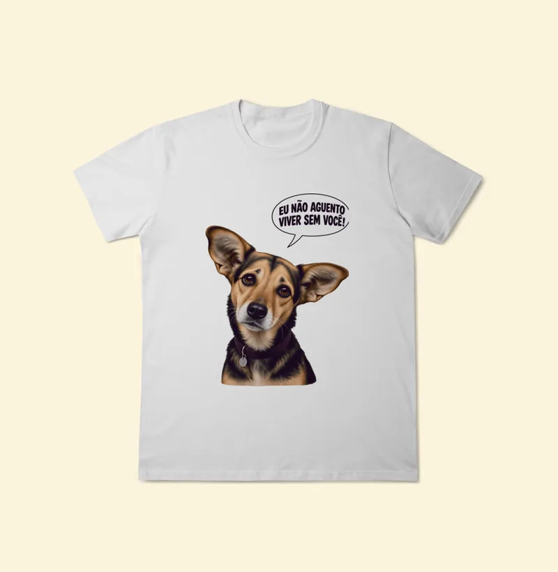 Camiseta Classic com a estampa Amora – Não Aguento Viver Sem Você