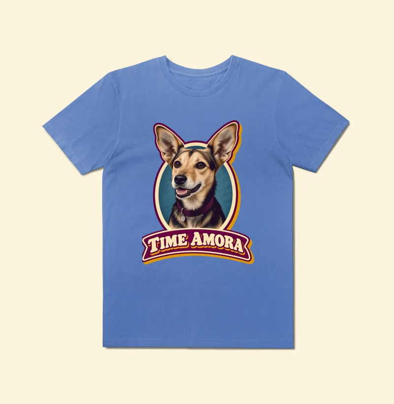 Camiseta Estonada com a estampa Time Amora