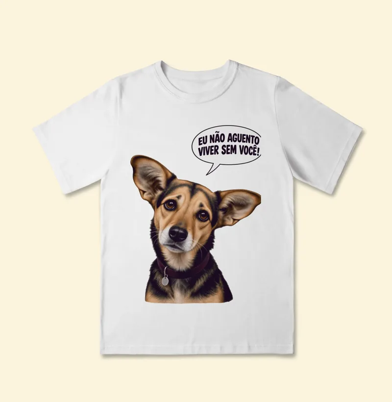 Camiseta infantil Classic com a estampa Amora – Não Aguento Viver Sem Você