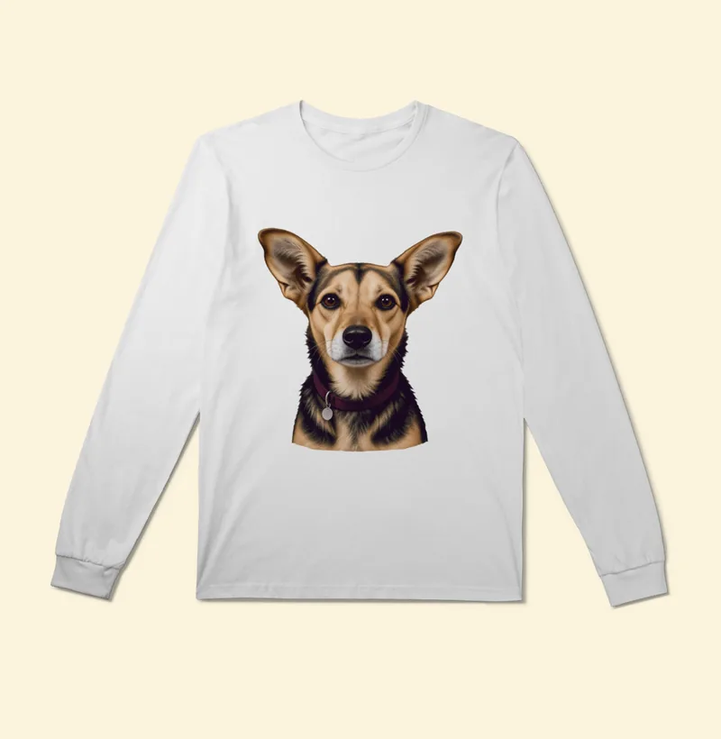 Camiseta manga longa com a estampa Amora – Retrato