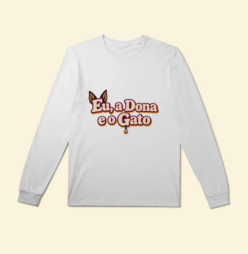 Camiseta manga longa com a estampa Logo da Série