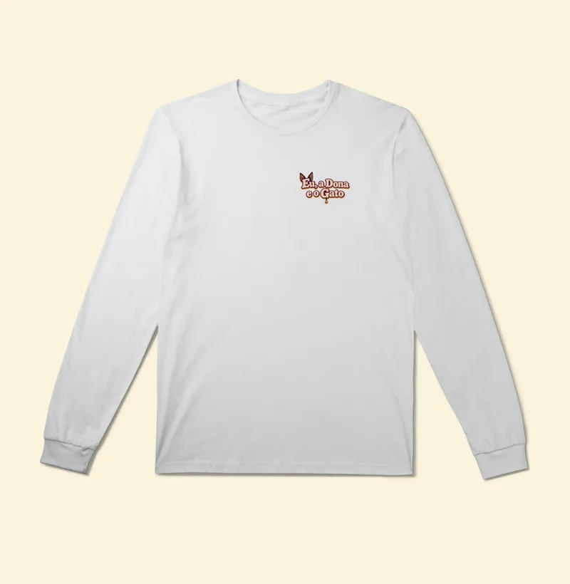 Camiseta manga longa com a estampa Logo no Bolso