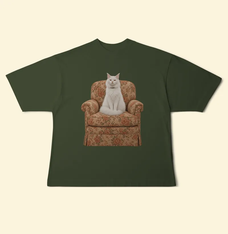 Camiseta Oversized com a estampa Barão na Poltrona