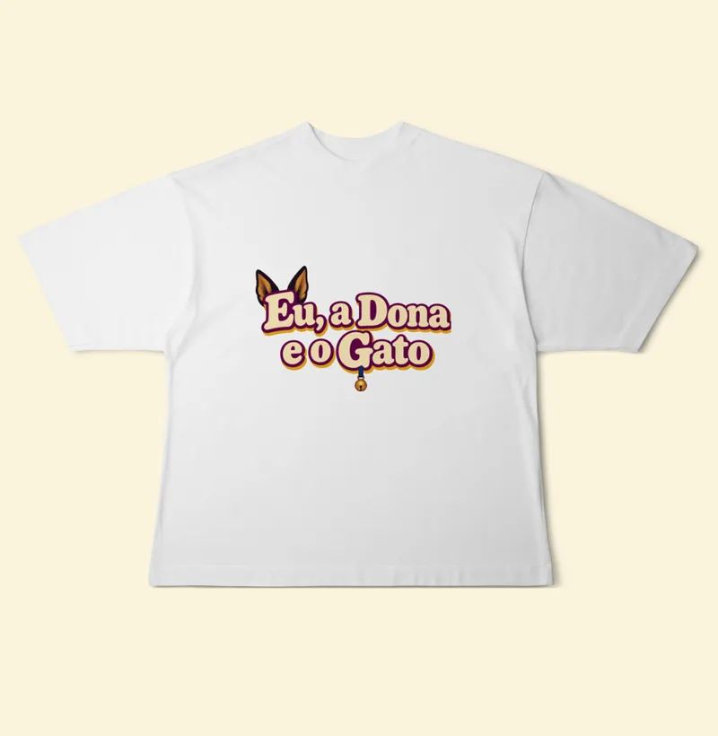Camiseta Oversized com a estampa Logo da Série