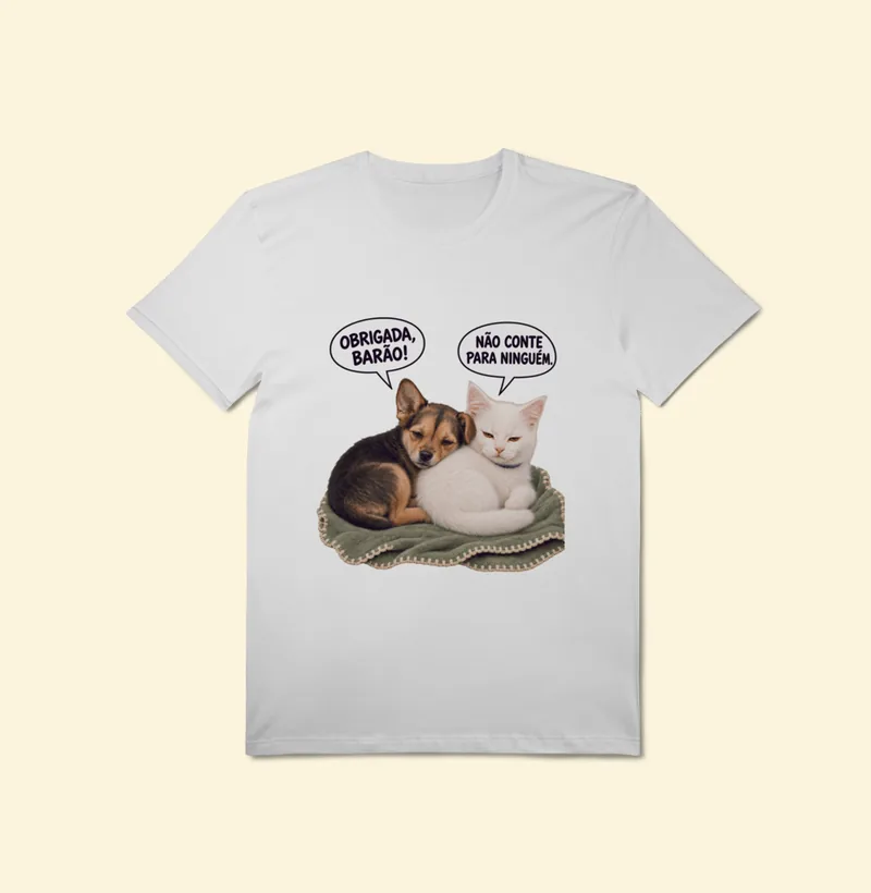 Camiseta Pima com a estampa Amora e Barão Bebês