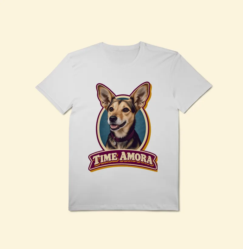 Camiseta Pima com a estampa Time Amora