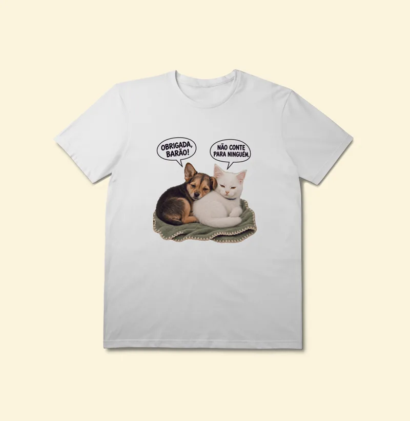 Camiseta Prime com a estampa Amora e Barão Bebês