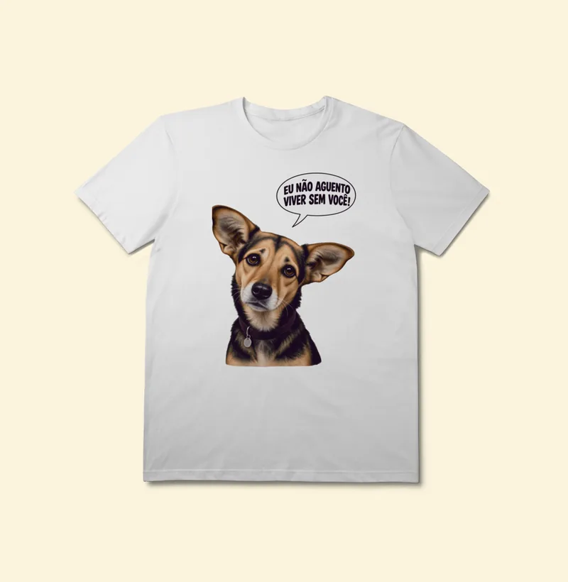 Camiseta Prime com a estampa Amora – Não Aguento Viver Sem Você