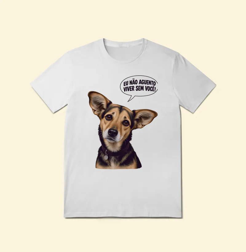 Camiseta Quality com a estampa Amora – Não Aguento Viver Sem Você