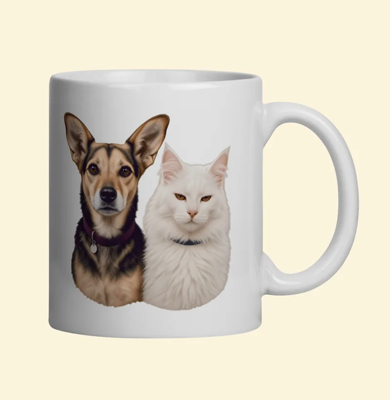 Caneca com a estampa Amora e Barão