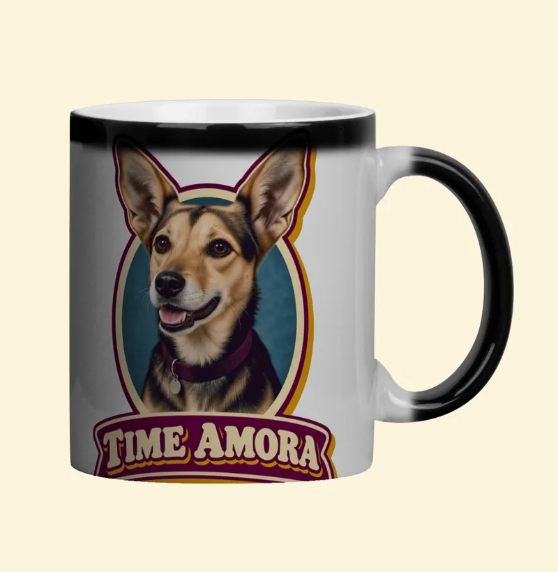 Caneca mágica com a estampa Time Amora