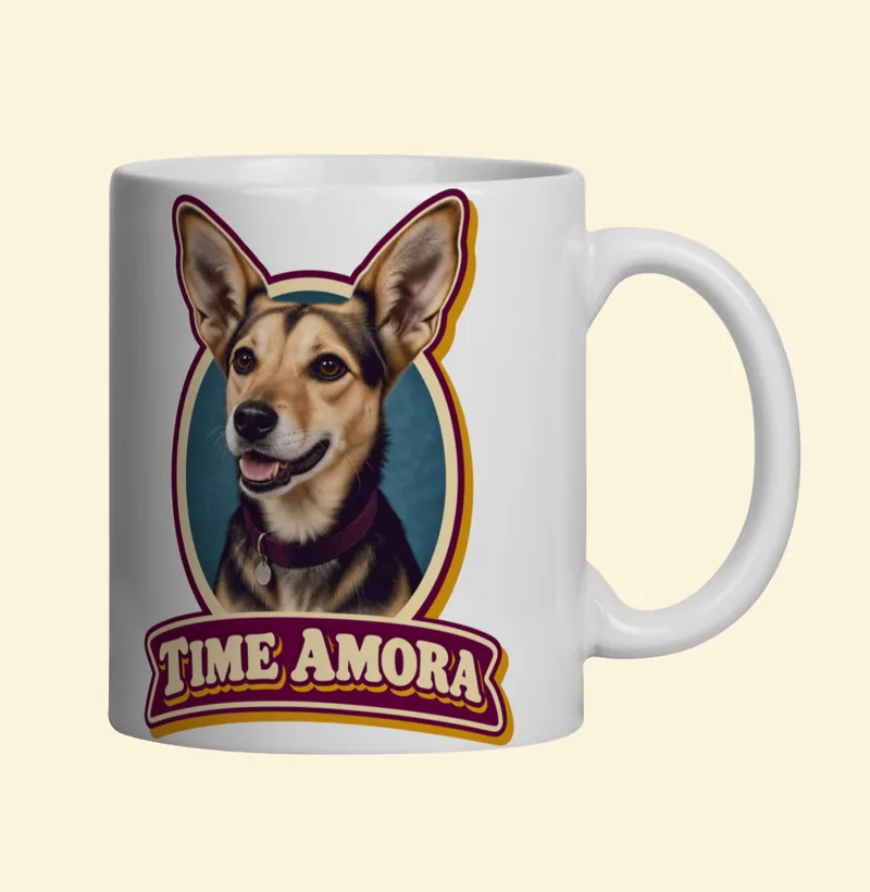 Caneca com a estampa Time Amora