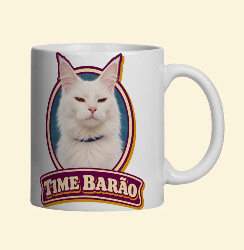 Caneca com a estampa Time Barão