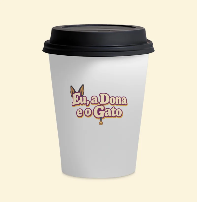Copo de cerâmica com a estampa Logo da Série