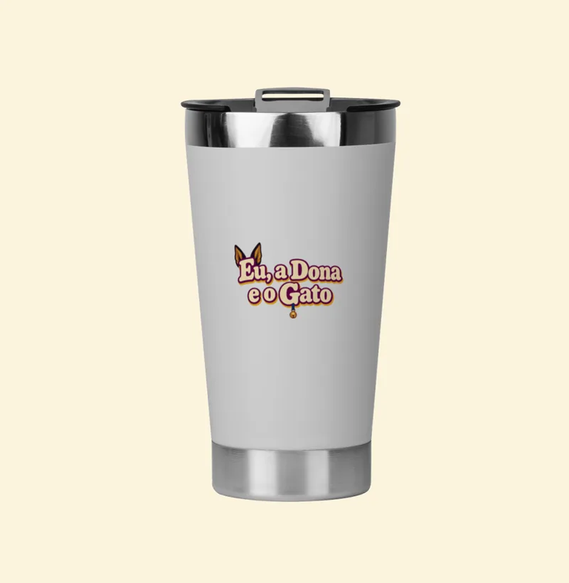 Copo térmico com a estampa Logo da Série