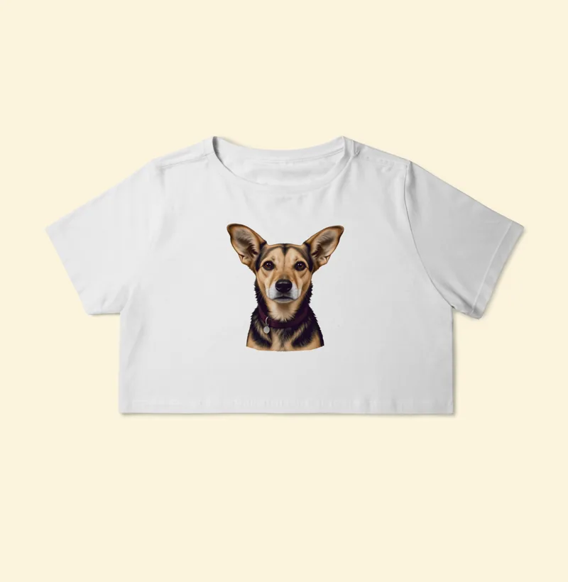 Cropped com a estampa Amora – Retrato