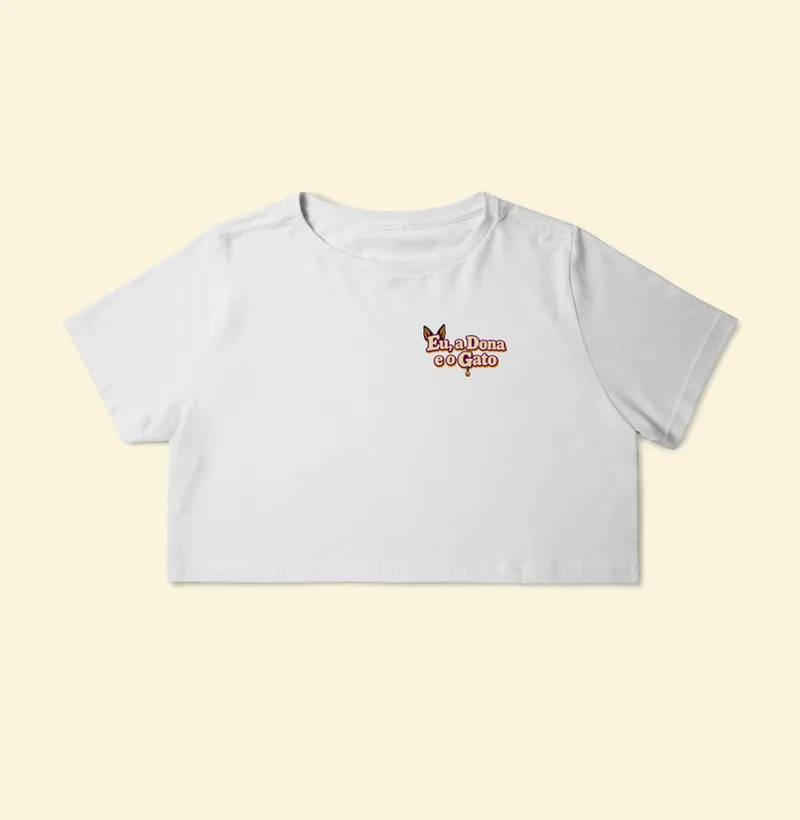 Cropped com a estampa Logo no Bolso