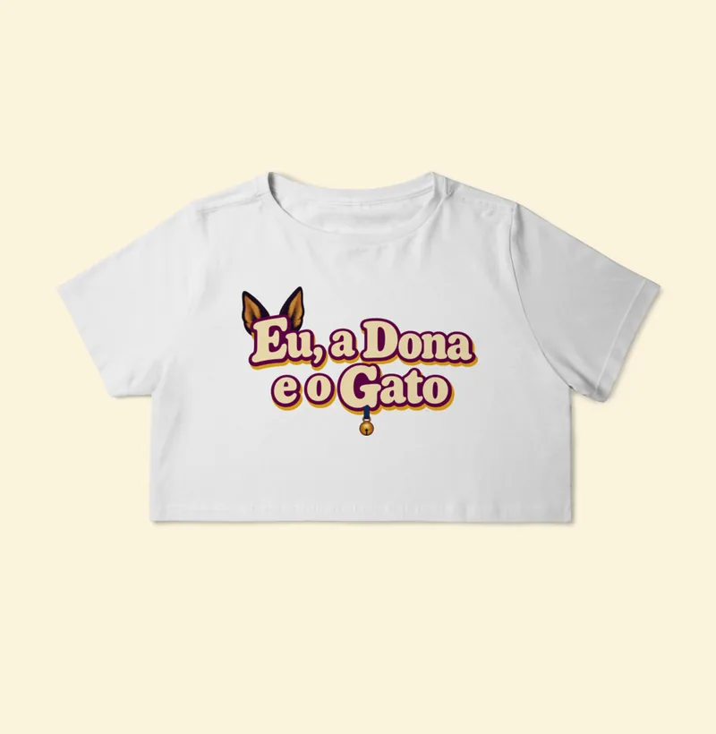 Cropped com a estampa Logo da Série