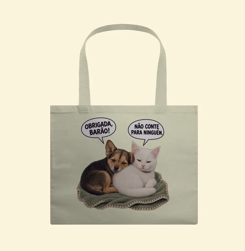 Ecobag com a estampa Amora e Barão Bebês