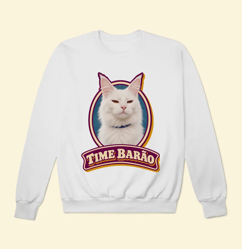 Moletom sem capuz com a estampa Time Barão